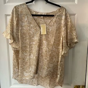 MICHAEL by Michael Kors Dolman Flutter Sleeve Shirt